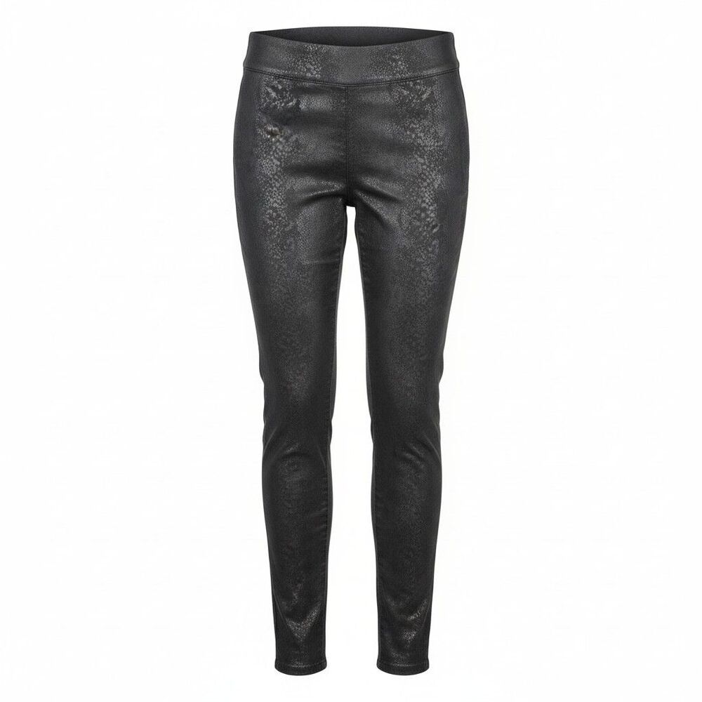 Bandolino Jeans Womens Black Snakeskin Pants Stretch Size 12